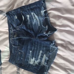 American eagle shorts, distressed, super stretch